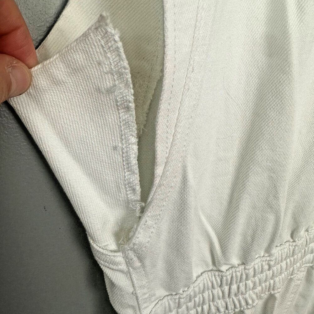 Express Denim Button Front White Utility Mini Dre… - image 6